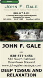 Mobile Screenshot of johngalemassage.com