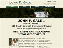 Tablet Screenshot of johngalemassage.com